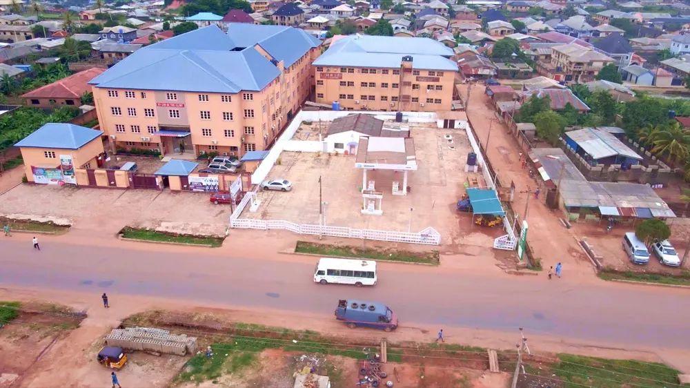 The school compound seen from above