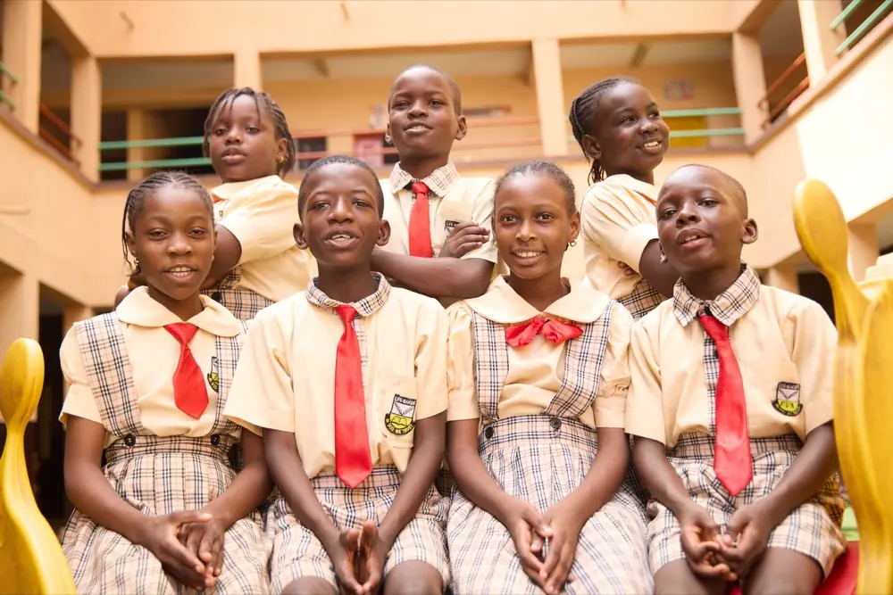A class of Life Baker primary pupils together in their classroom