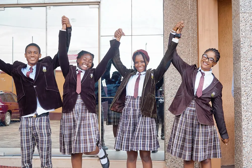 Students celebrating together